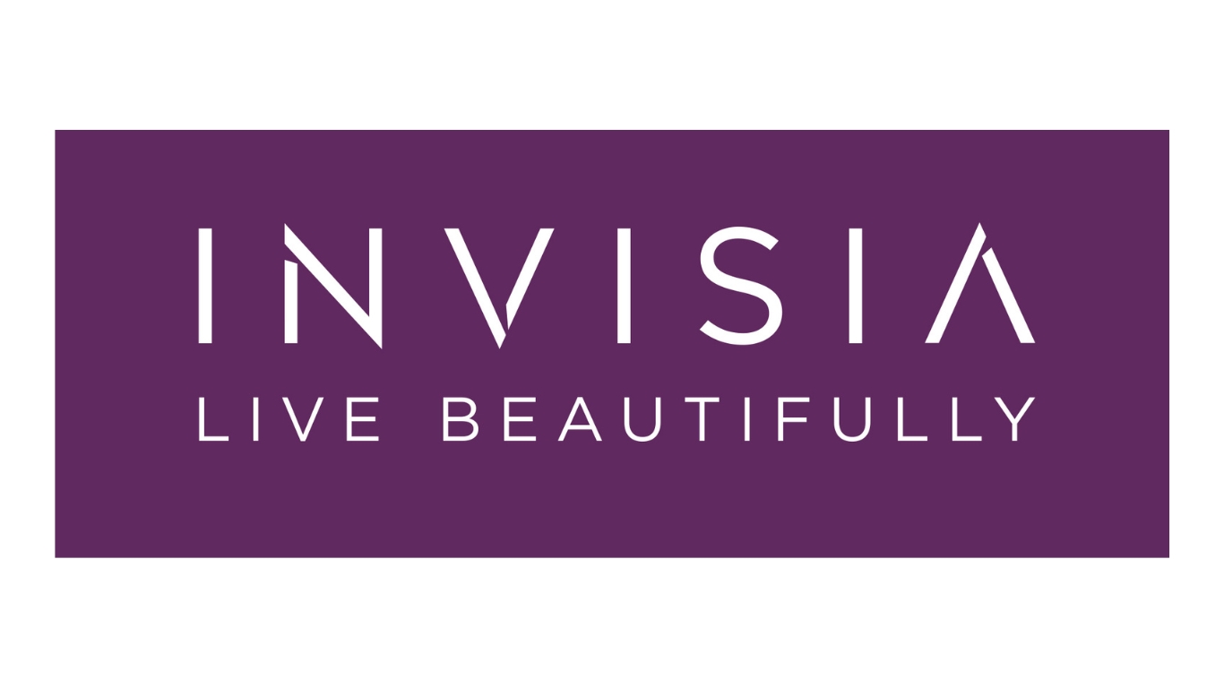 Invisia logo - purple background with white text