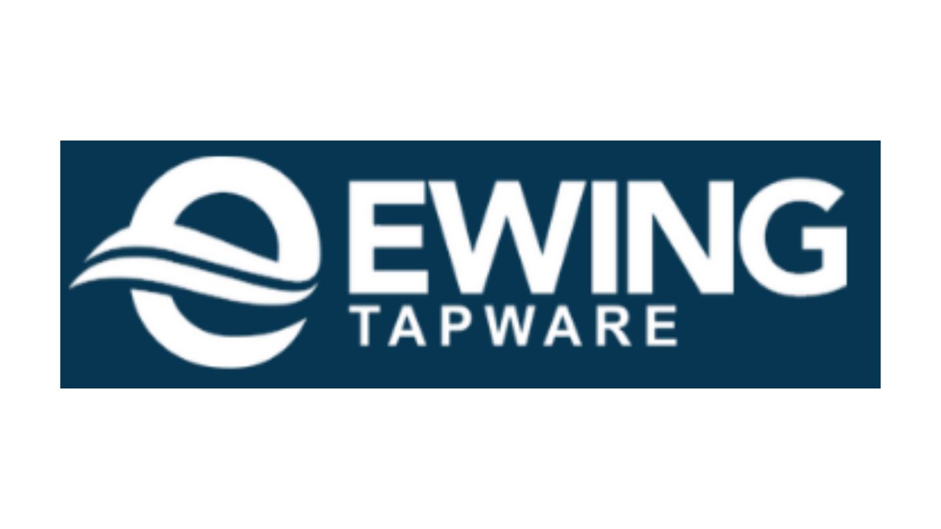 Ewing Tapware Logo, blue and white